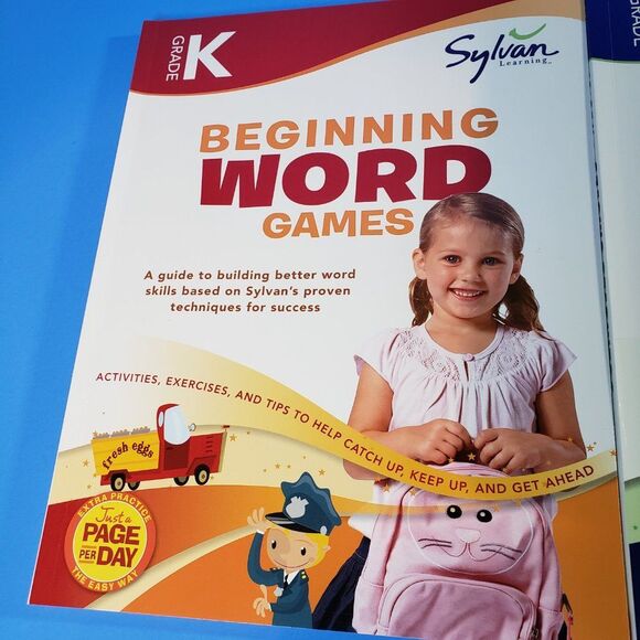 Sylvan Kindergaten Preschool Workbooks Word Game Reading Readiness PB Homeschool - Picture 2 of 13